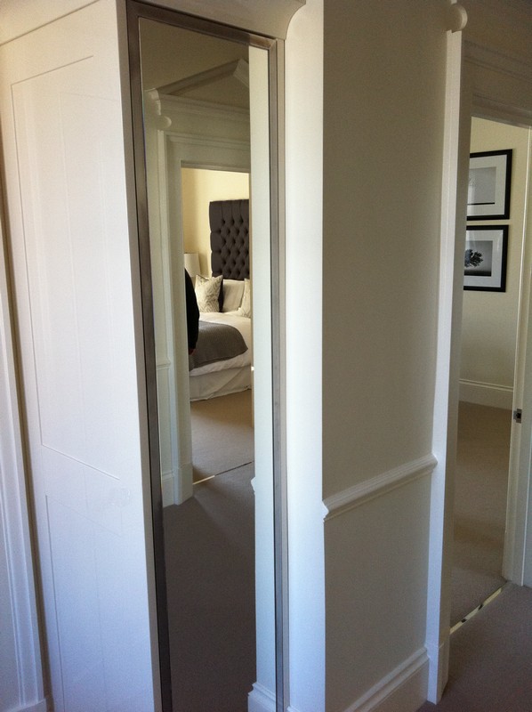 Full-length wardrobe mirror fitted in Swiss Cottage home